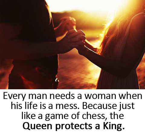a queen protects her king